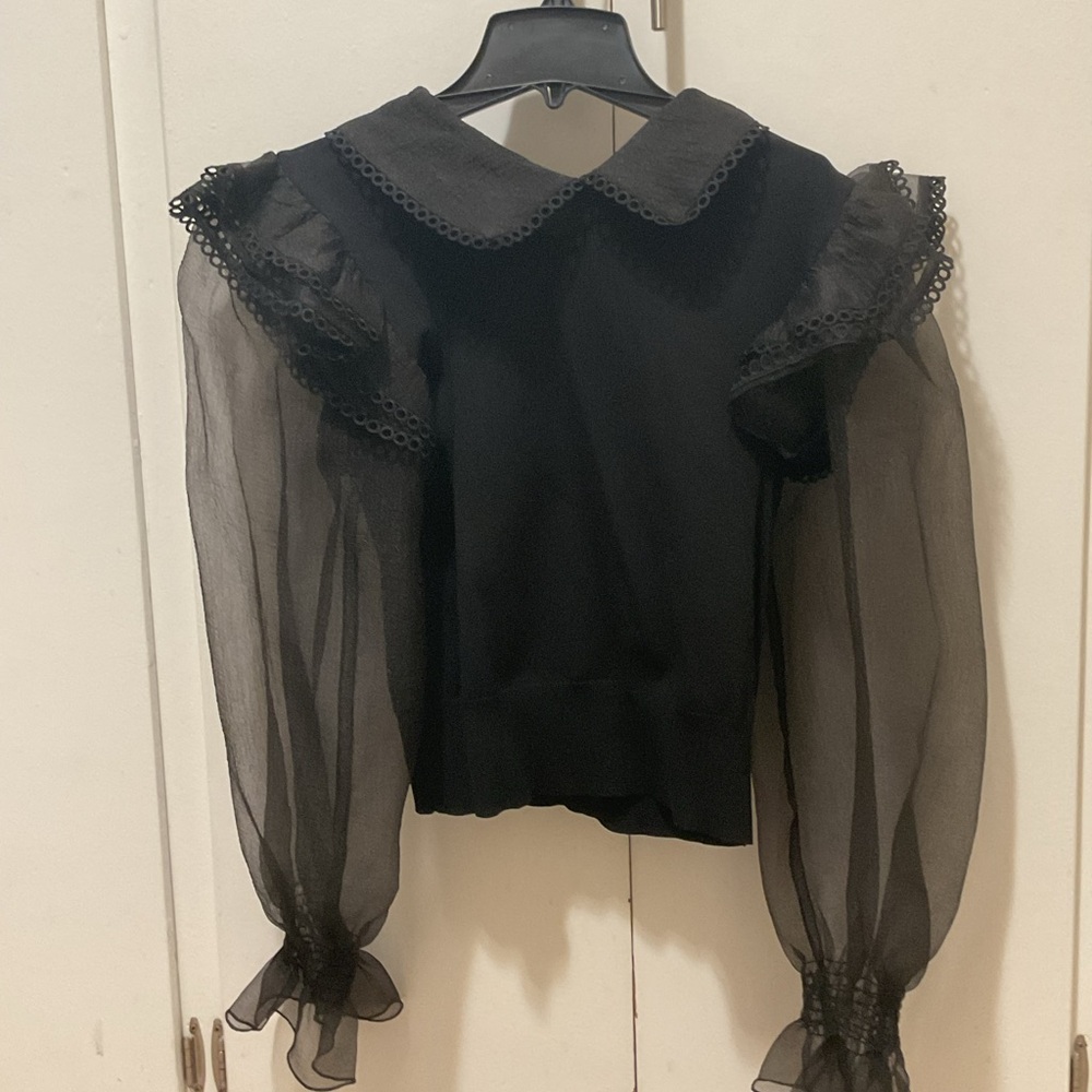 Zara, black, tule,mesh